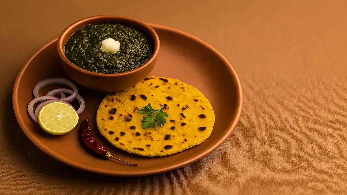 सरसों का साग और मक्के की रोटी